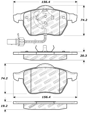 Volkswagen Passat Brake Pads - Stoptech - Sport - `99-`05 Volkswagen Passat Brake Pads - Stoptech - Sport - `99-`05