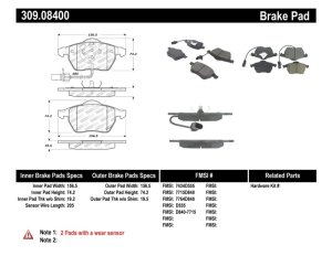 Volkswagen Passat Brake Pads - Stoptech - Sport - `99-`05 Volkswagen Passat Brake Pads - Stoptech - Sport - `99-`05
