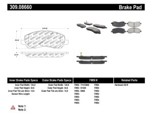 Dodge Caliber Brake Pads - Front - Stoptech - Sport - `07-`12