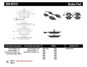 Audi A4 Brake Pads - Front - Stoptech - Sport - `01-`09