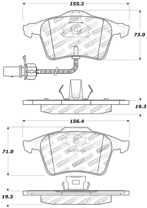 Audi A6 Brake Pads - Front - Stoptech - Sport - `06-`11