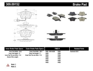 Volvo S40 Brake Pads - Front - Stoptech - Sport - `04-`12