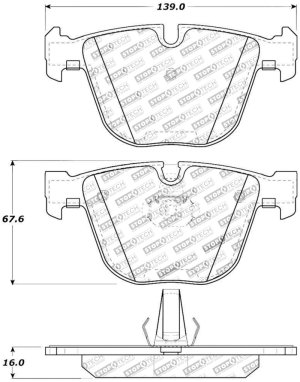 BMW 5 Series Brake Pads - Rear - Stoptech - Sport - `04-`05