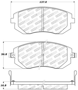 Saab 9-2X Brake Pads - Front - Stoptech - Sport - `05-`06