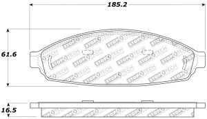 Lincoln Town Car Brake Pads - Front - Stoptech - Sport with Shims and Hardware - `03-`11