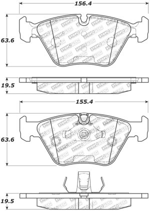 BMW M3 Brake Pads - Front - Stoptech - Sport - 2006