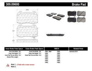 Infiniti G35 Brake Pads - Front - Stoptech - Sport - `03-`04
