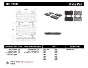 Infiniti G35 Brake Pads - Front - Stoptech - Sport - `03-`04