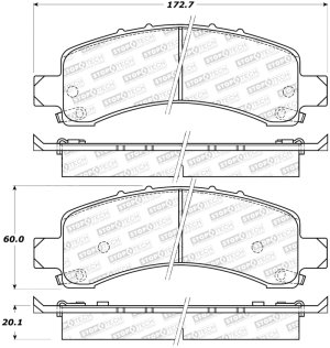 GMC Savana 2500 Brake Pads - Front - Stoptech - Sport - `03-`20 GMC Savana 2500 Brake Pads - Front - Stoptech - Sport - `03-`20