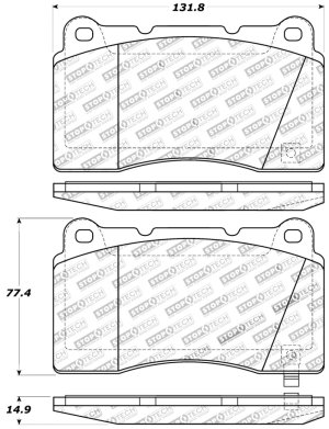 Volvo S60 Brake Pads - Front - Stoptech - Sport - `04-`07