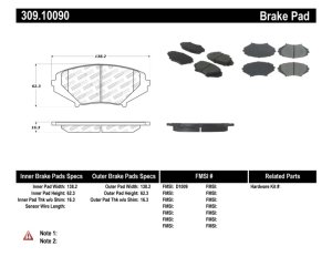Mazda RX-8 Brake Pads - Front - Stoptech - Sport - `04-`11