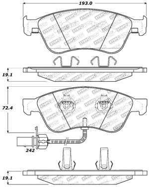 Audi S6 Brake Pads - Front - Stoptech - Sport - `07-`11