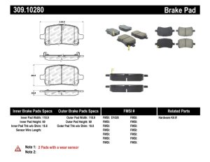 Chevrolet Cobalt Brake Pads - Stoptech - Sport - `05-`08