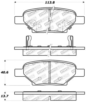 Chevrolet Malibu Brake Pads - Stoptech - Sport - `04-`12