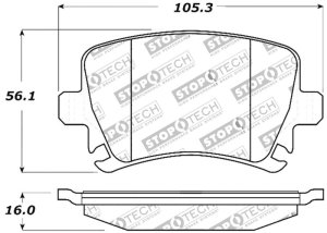 Audi TT Brake Pads - Stoptech - Sport with Shims and Hardware - `08-`14