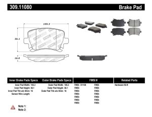 Volkswagen Passat CC Brake Pads - Stoptech - Sport with Shims and Hardware - `09-`10 Volkswagen Passat CC Brake Pads - Stoptech - Sport with Shims and Hardware - `09-`10