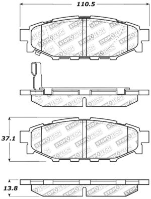 Scion FR S Brake Pads - Rear - Stoptech - Sport - `13-`16