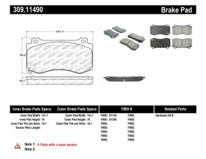 Dodge Magnum Brake Pads - Stoptech - Sport - `06-`08