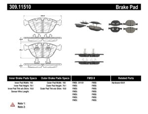 BMW Alpina B7 Brake Pads - Front - Stoptech - Sport Brake Pads - `07-`09