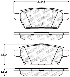 Mazda 6 Brake Pads - Rear - Stoptech - Sport - `06-`13