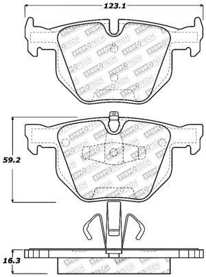 BMW X1 Brake Pads - Rear - Stoptech - ST Sport - `10-`15