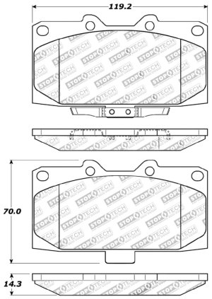 Subaru Impreza Brake Pads - Front - Stoptech - Sport Performance - `06-`07 Subaru Impreza Brake Pads - Front - Stoptech - Sport Performance - `06-`07