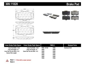 Subaru Impreza Brake Pads - Front - Stoptech - Sport Performance - `06-`07 Subaru Impreza Brake Pads - Front - Stoptech - Sport Performance - `06-`07