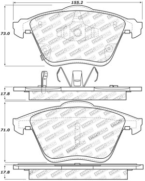 Mazda 6 Brake Pads - Front - Stoptech - Sport - `06-`07 Mazda 6 Brake Pads - Front - Stoptech - Sport - `06-`07