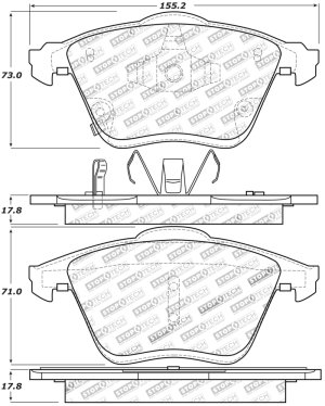 Mazda 6 Brake Pads - Front - Stoptech - Sport - `06-`07 Mazda 6 Brake Pads - Front - Stoptech - Sport - `06-`07