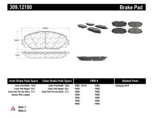 Toyota Corolla Brake Pads - Front - Stoptech - Sport - `09-`19