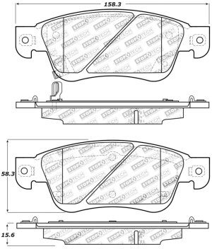 Infiniti Q60 Brake Pads - Front - Stoptech - Sport - `14-`16