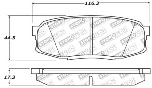 Lexus LX570 Brake Pads - Rear - Stoptech - Sport - `08-`21 Lexus LX570 Brake Pads - Rear - Stoptech - Sport - `08-`21