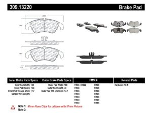 Audi A4 allroad Brake Pads - Front - Stoptech - Sport - `13-`16