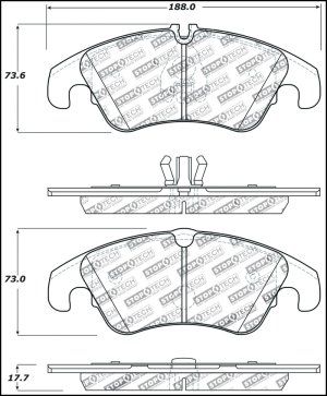 Ford Focus Brake Pads - Front - Stoptech - Sport - `09-`10