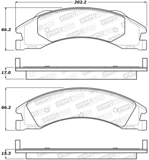 Ford E-150 Econoline Brake Pads - Front - Stoptech - Sport w/Shims - 2008