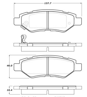 Cadillac SRX Brake Pads - Rear - Stoptech - Sport - `10-`16