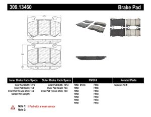 Infiniti M35 Brake Pads - Front - Stoptech - Sport - `12-`13 Infiniti M35 Brake Pads - Front - Stoptech - Sport - `12-`13