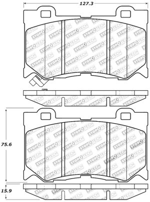 Infiniti M35 Brake Pads - Front - Stoptech - Sport - `12-`13 Infiniti M35 Brake Pads - Front - Stoptech - Sport - `12-`13