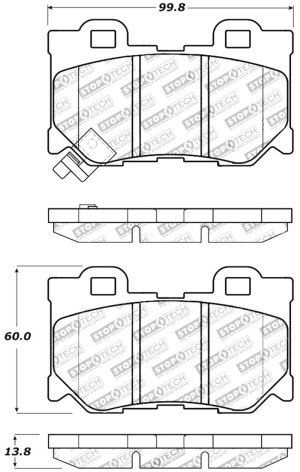 Infiniti Q60 Brake Pads - Rear - Stoptech - Sport - `14-`20