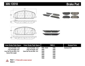 Pontiac G8 Brake Pads - Stoptech - Sport - `08-`09