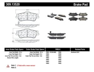 Chevrolet Caprice Brake Pads - Stoptech - Sport - `11-`17