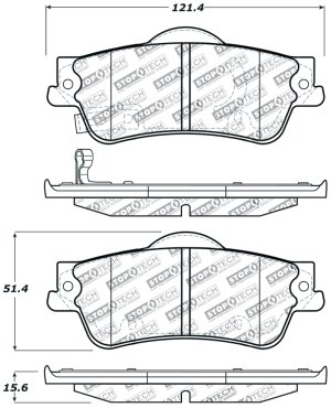 Chevrolet Caprice Brake Pads - Stoptech - Sport - `11-`17