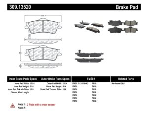 Chevrolet SS Brake Pads - Stoptech - Sport - 2014