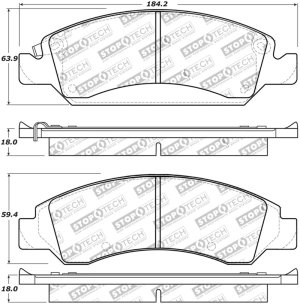 Cadillac XTS Brake Pads - Front - Stoptech - Street Performance - `13-`19