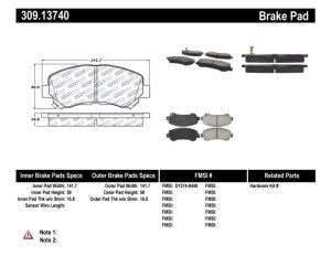 Nissan Sentra Brake Pads - Stoptech - Sport - `09-`12 Nissan Sentra Brake Pads - Stoptech - Sport - `09-`12