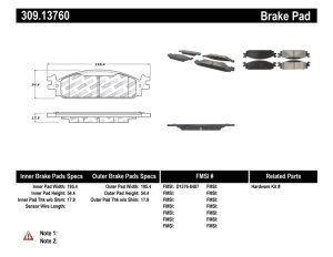 Ford Flex Brake Pads - Stoptech - Sport - `09-`10