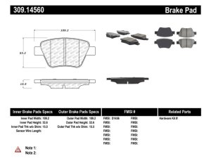 Audi A1 Brake Pads - Rear - Stoptech - Sport - `11-`14 Audi A1 Brake Pads - Rear - Stoptech - Sport - `11-`14