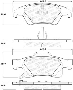 Dodge Durango Brake Pads - Rear - Stoptech - Sport Brake Pads - `11-`20