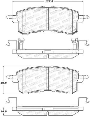 Infiniti QX56 Brake Pads - Rear - Stoptech - Sport with Shims and Hardware - `11-`13