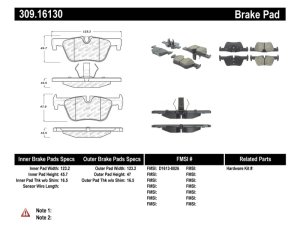 BMW 2 Series Brake Pads - Stoptech - Sport - `14-`15